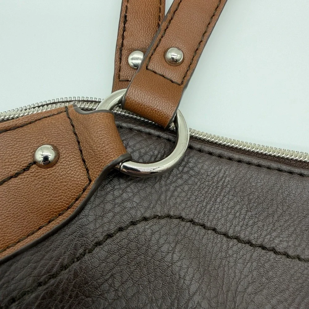 Relic Prescott Leather Shoulder Hobo Bag Y2K Black and Brown